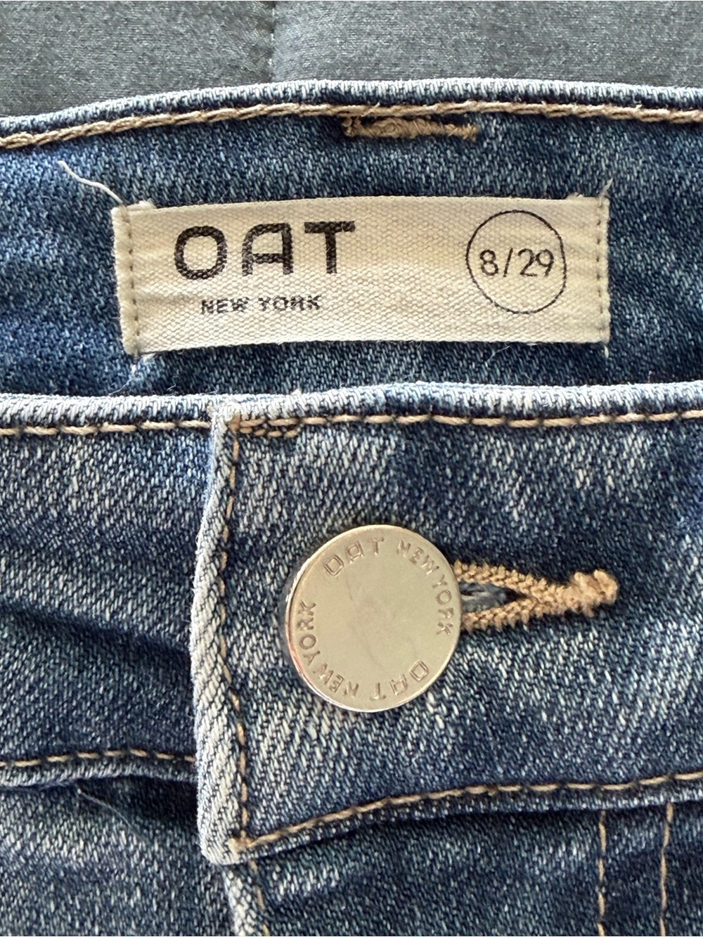 OAT Light Blue Straight-Leg Women’s Jeans ankle length